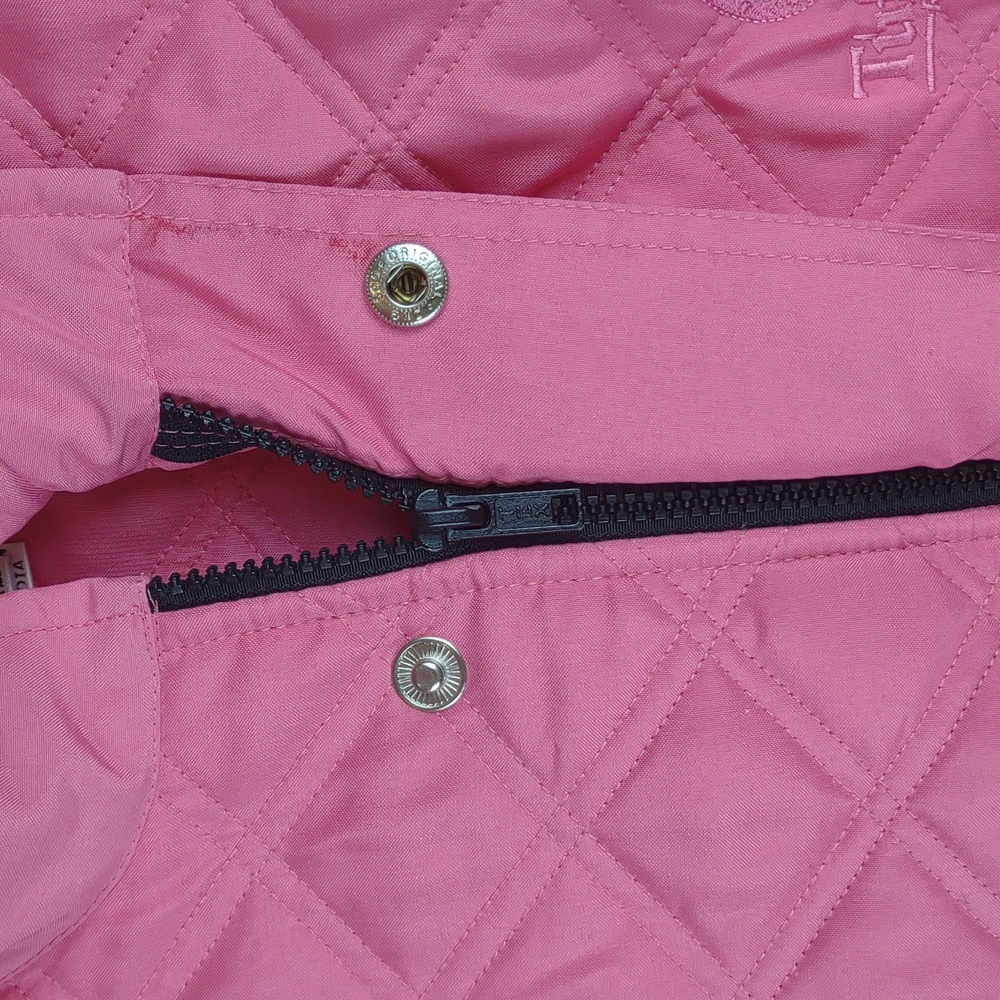Tuff Rider Ride "N" Go Pink Quilted Full Zip & Snap Pocket Riding Vest - Picture 7 of 12